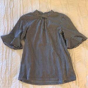 Vero Moda Striped Navy and White Women's Top